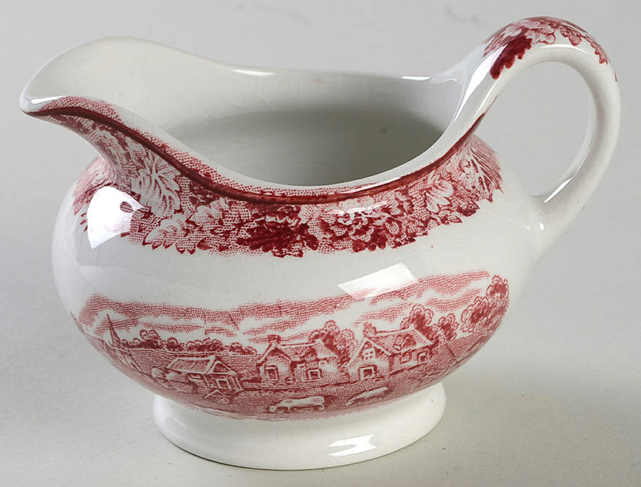 English Scenery Pink (Older, Smooth) Mini Creamer by Wood & Sons-1