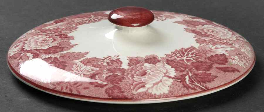 English Scenery Pink (Older, Smooth) Round Box & Lid by Wood & Sons-1