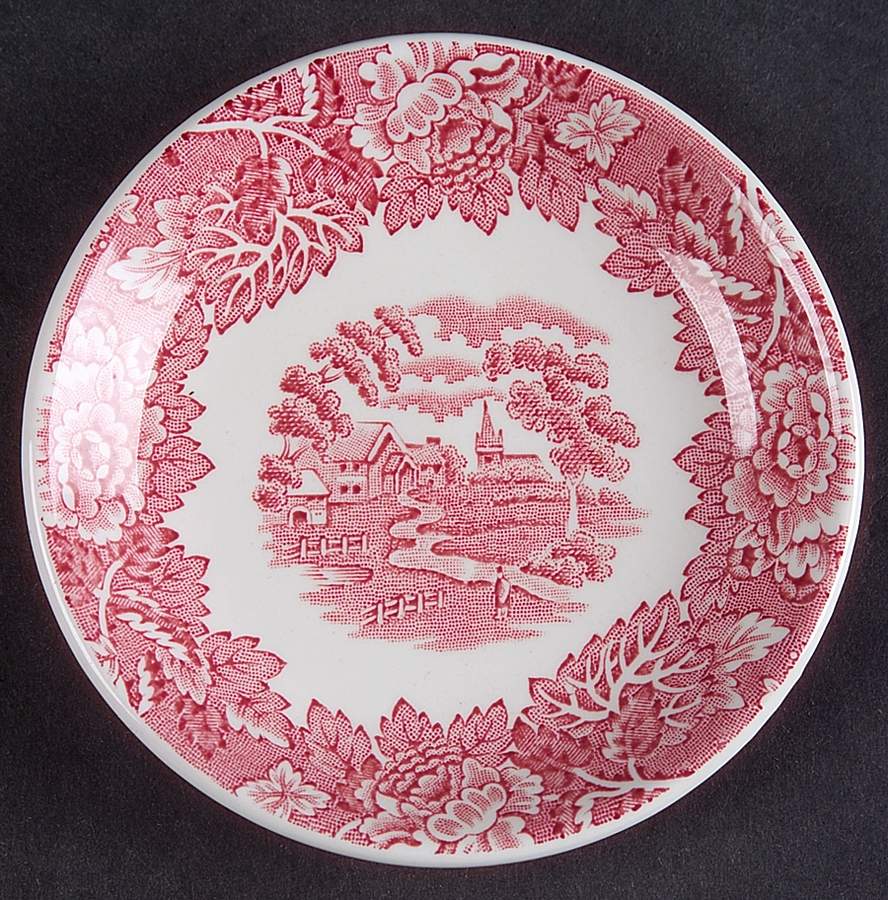 English Scenery Pink (Older, Smooth) Coaster by Wood & Sons-1