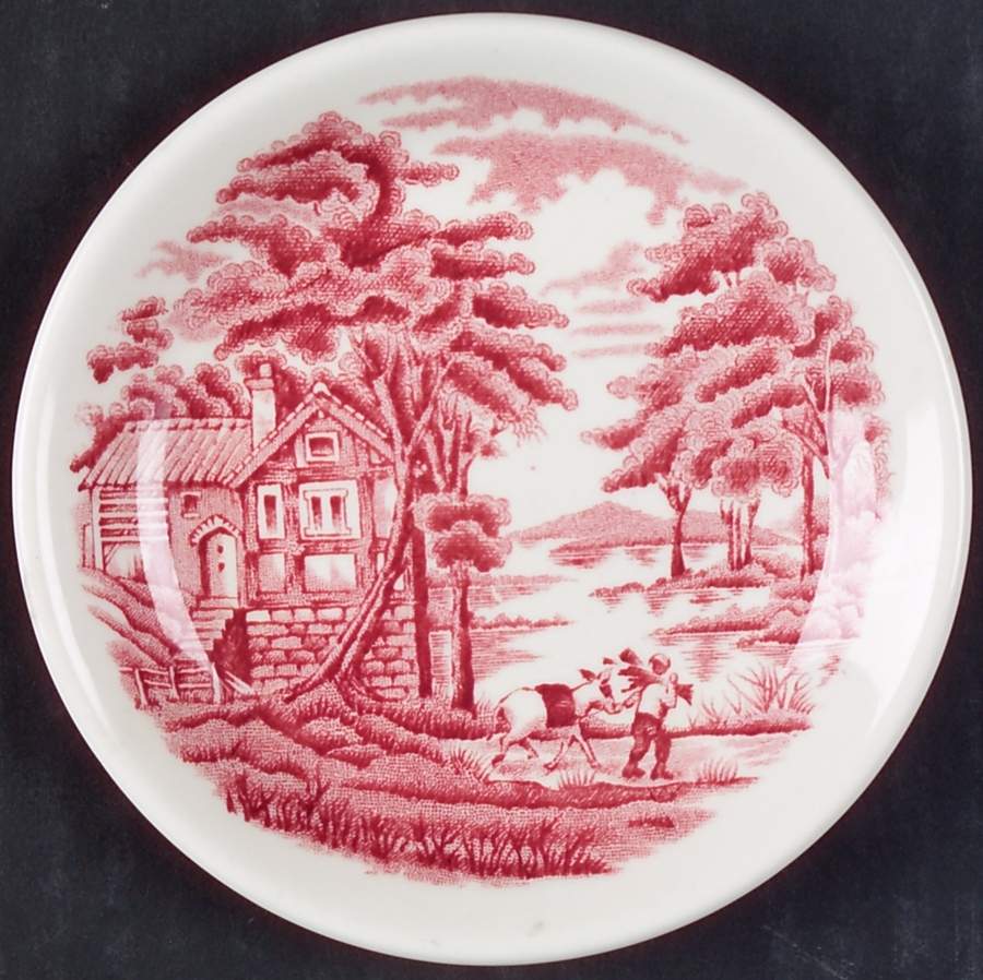 English Scenery Pink (Older, Smooth) Coaster by Wood & Sons-1