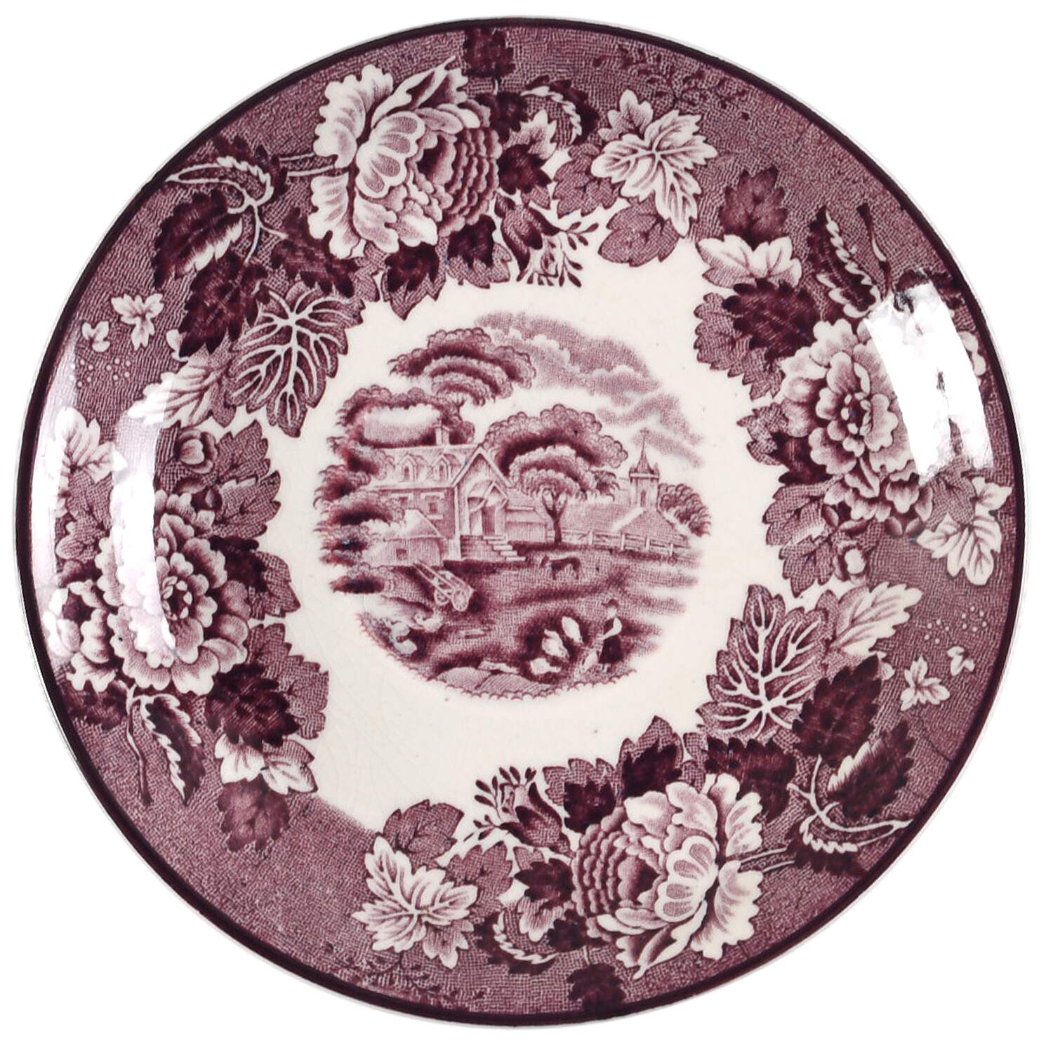 English Scenery Purple Saucer by Wood & Sons-1