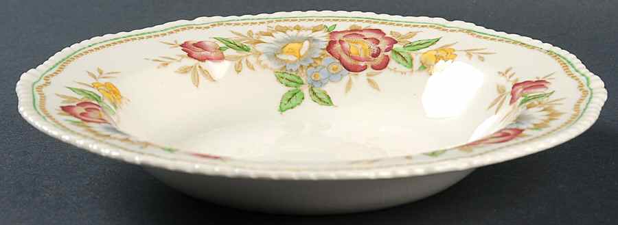 Field Rose Rim Soup Bowl by Wood & Sons-1