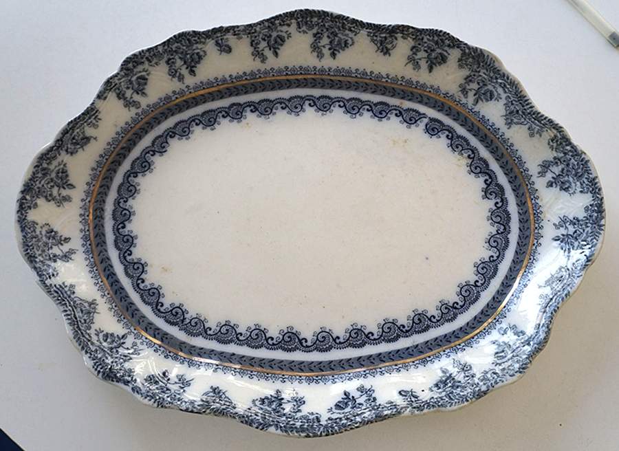 Florence 14" Oval Serving Platter by Wood & Sons-1
