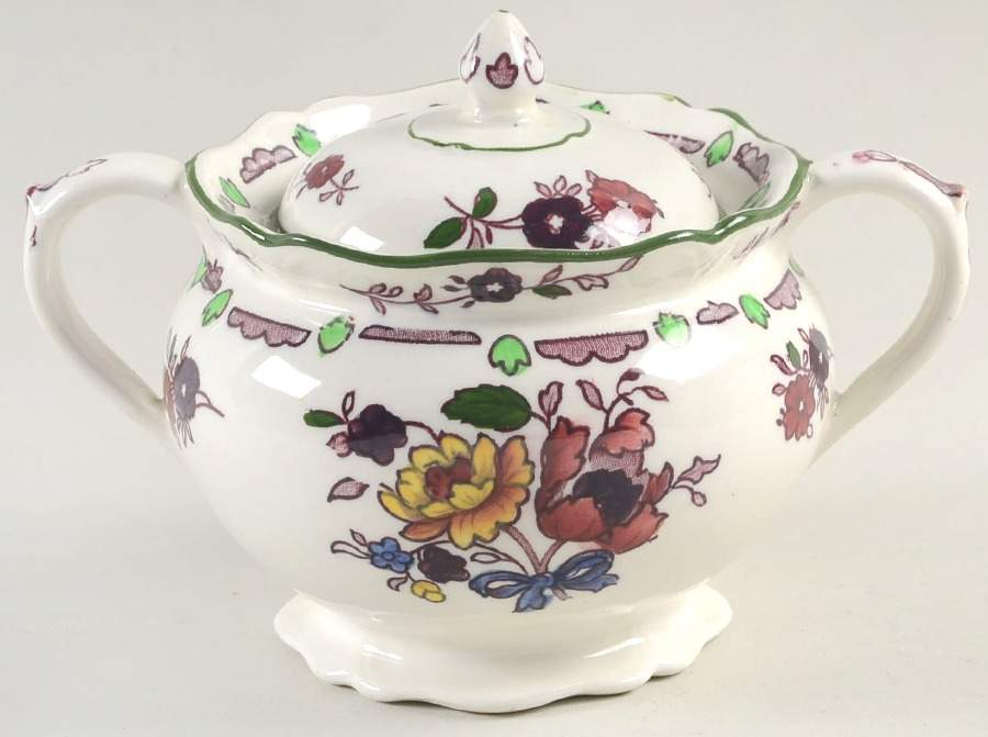 Flora Sugar Bowl & Lid by Wood & Sons-1