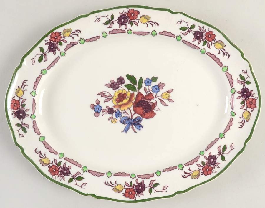 Flora 10" Oval Serving Platter by Wood & Sons-1
