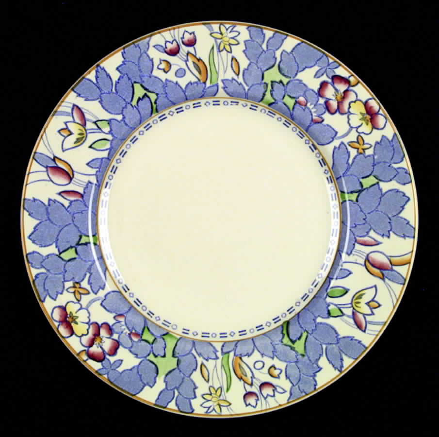 Forest Flowers Blue Multicolor Dinner Plate by Wood & Sons-1
