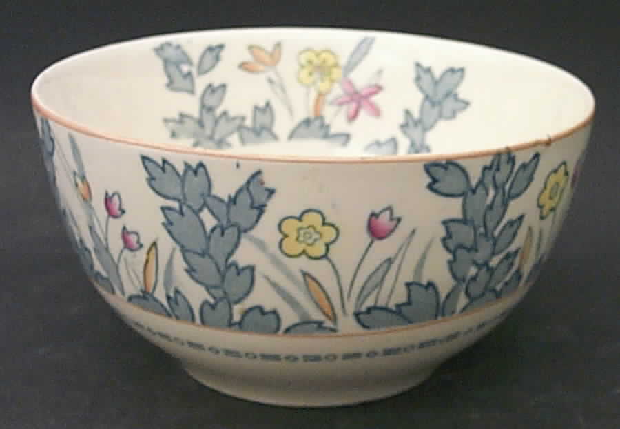 Forest Flowers Blue Multicolor Cranberry Bowl by Wood & Sons-1