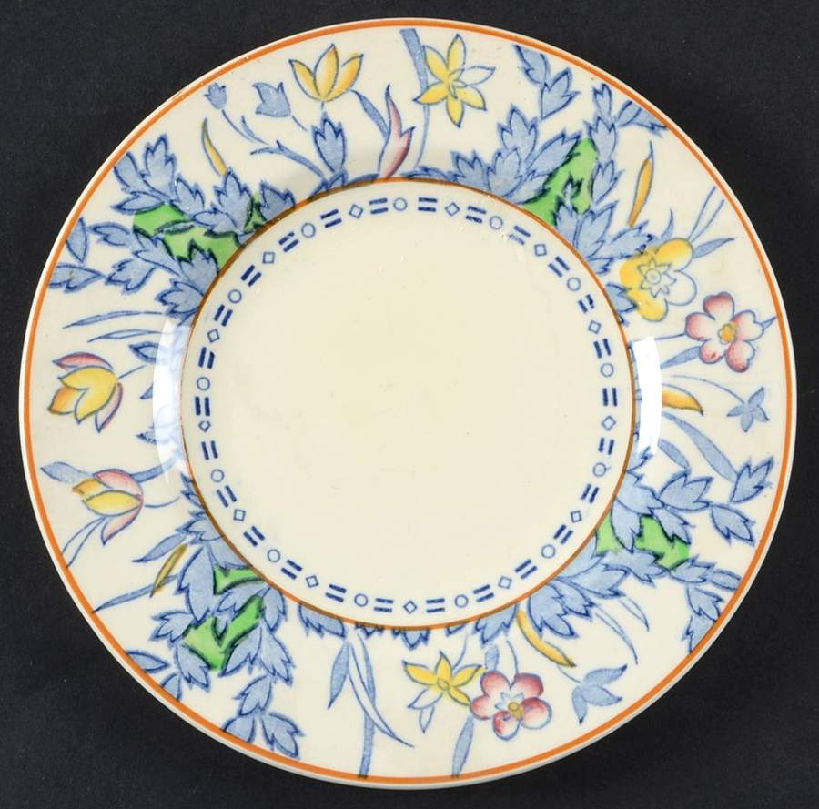 Forest Flowers Blue Multicolor Small Bread & Butter Plate by Wood & Sons-1