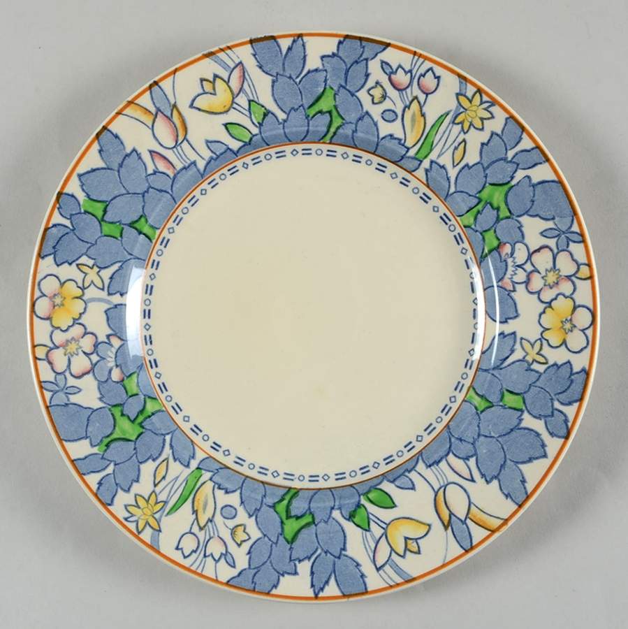 Forest Flowers Blue Multicolor Luncheon Plate by Wood & Sons-1