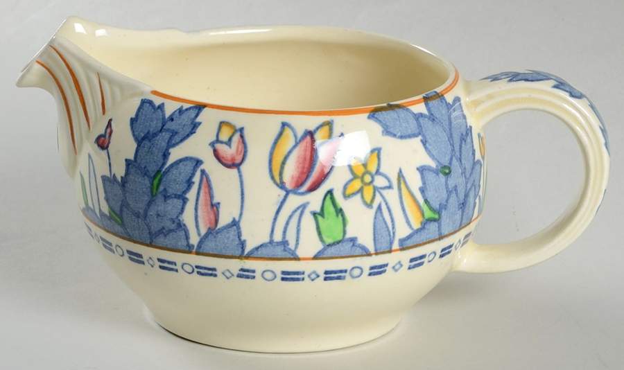 Forest Flowers Blue Multicolor Creamer by Wood & Sons-1
