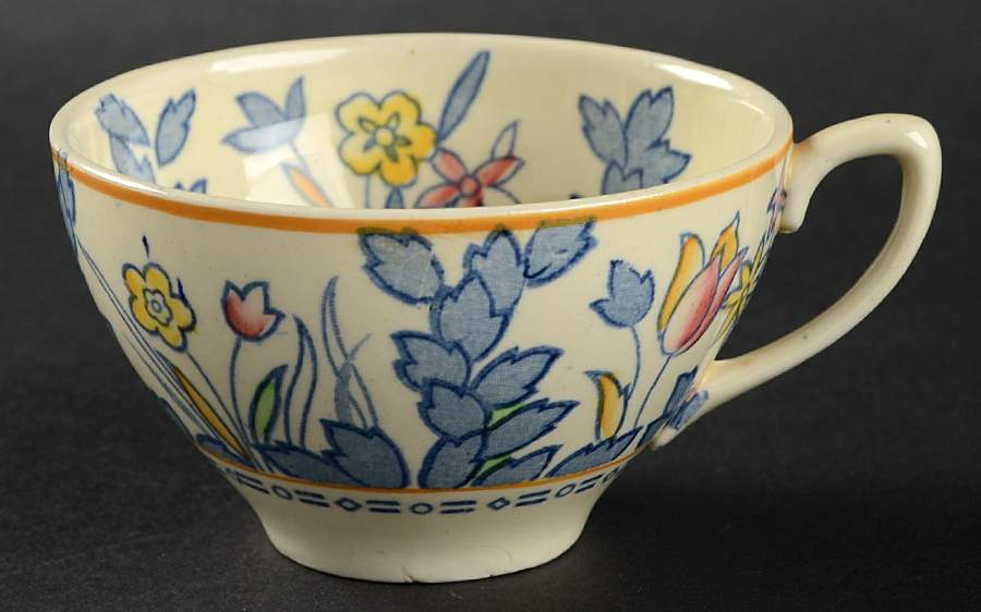 Forest Flowers Blue Multicolor Flat Cup by Wood & Sons-1
