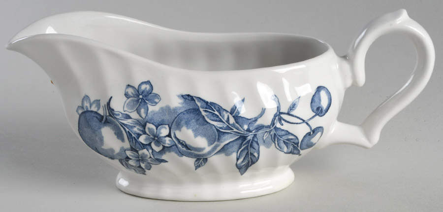 Fruit Blue Gravy Boat by Wood & Sons-1