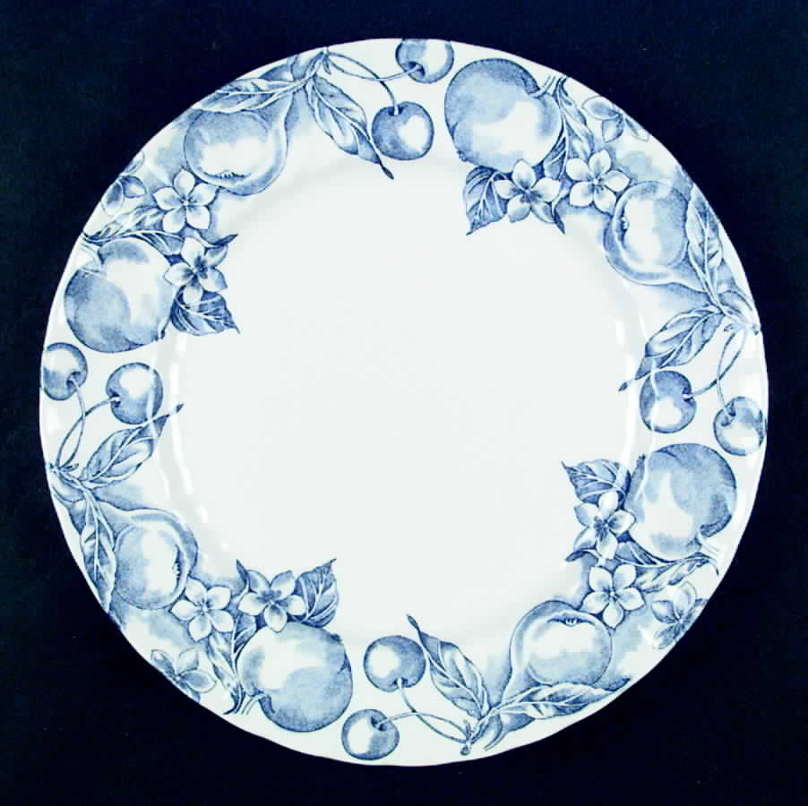 Fruit Blue Dinner Plate by Wood & Sons-1