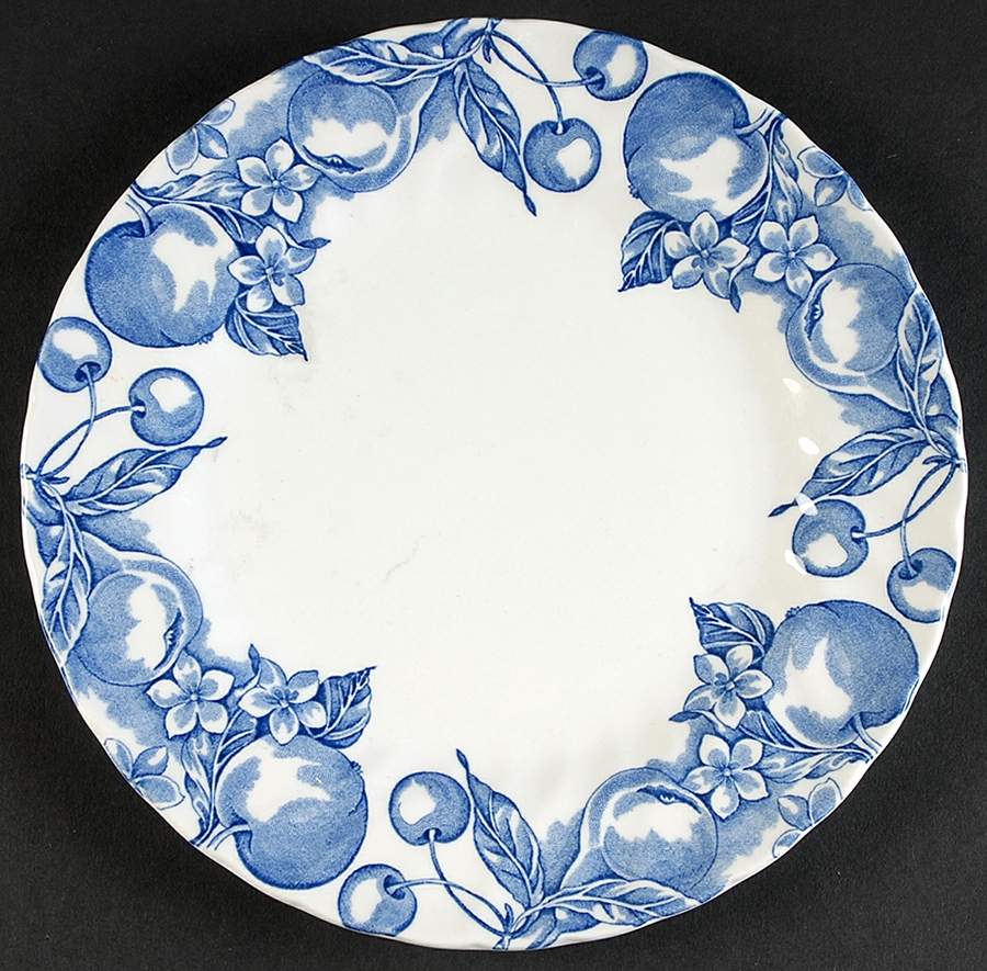 Fruit Blue Salad Plate by Wood & Sons-1