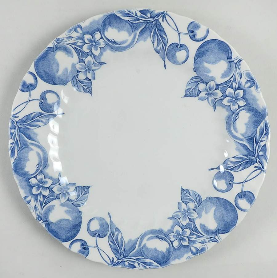 Fruit Blue Dinner Plate by Wood & Sons-1