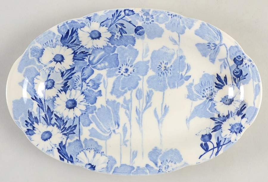 Gay Day Blue (Scalloped) Relish by Wood & Sons-1