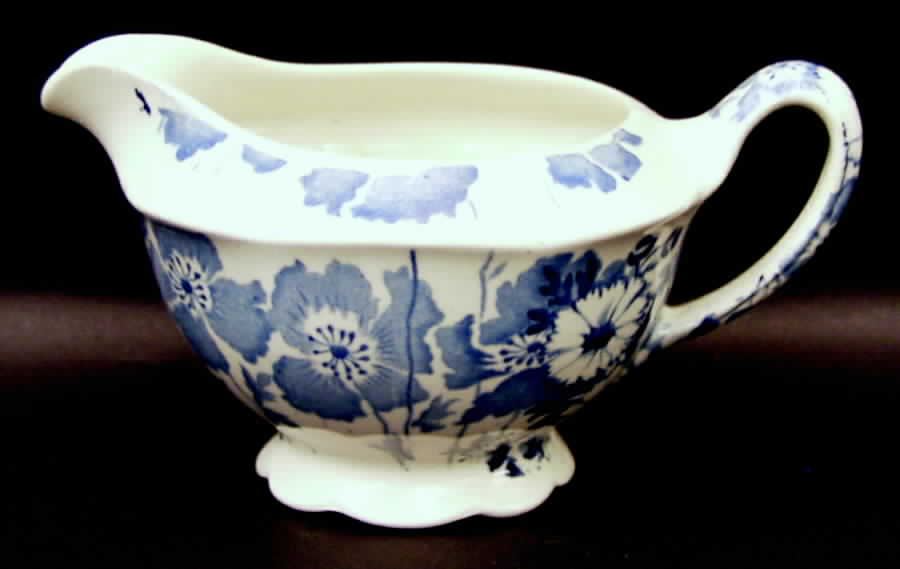 Gay Day Blue (Scalloped) Creamer by Wood & Sons-1