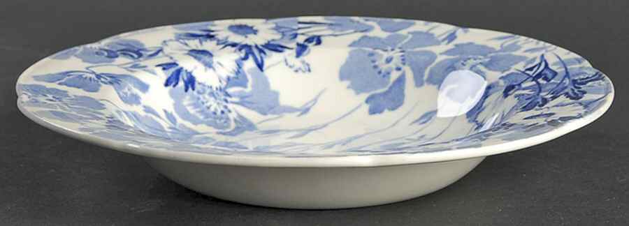 Gay Day Blue (Scalloped) Rim Soup Bowl by Wood & Sons-1