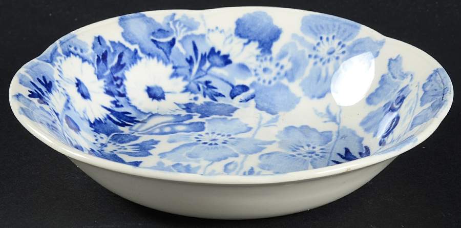 Gay Day Blue (Scalloped) Coupe Cereal Bowl by Wood & Sons-1