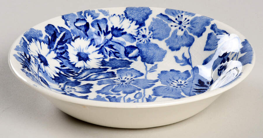 Gay Day Blue (Smooth) Fruit/Dessert (Sauce) Bowl by Wood & Sons-1
