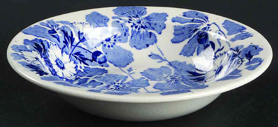 Gay Day Blue (Smooth) Rim Fruit/Dessert (Sauce) Bowl by Wood & Sons-1