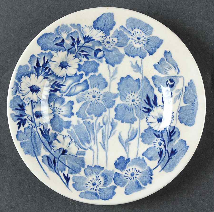 Gay Day Blue (Smooth) Bread & Butter Plate by Wood & Sons-1