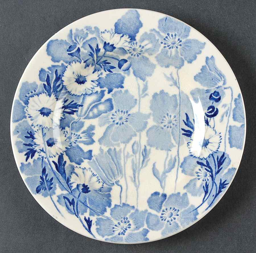Gay Day Blue (Smooth) Dessert/Pie Plate by Wood & Sons-1