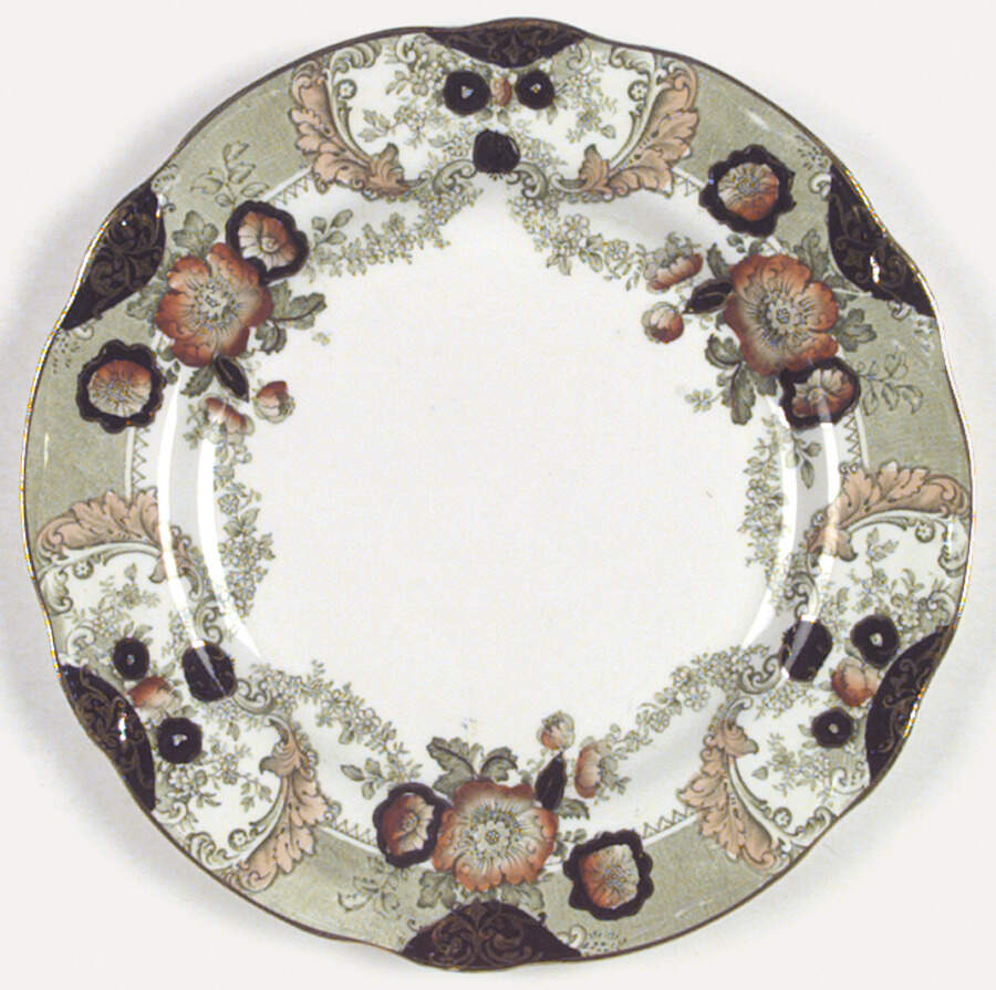 Glenwood Green, Multicolor Dinner Plate by Wood & Sons-1