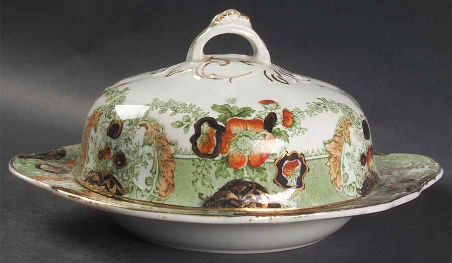 Glenwood Green, Multicolor Round Covered Butter by Wood & Sons-1