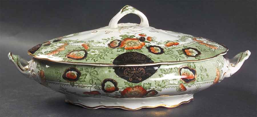 Glenwood Green, Multicolor Oval Covered Vegetable by Wood & Sons-1