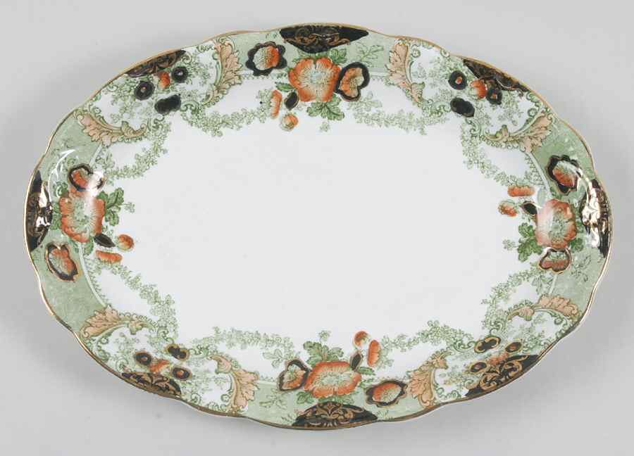 Glenwood Green, Multicolor 12" Oval Serving Platter by Wood & Sons-1