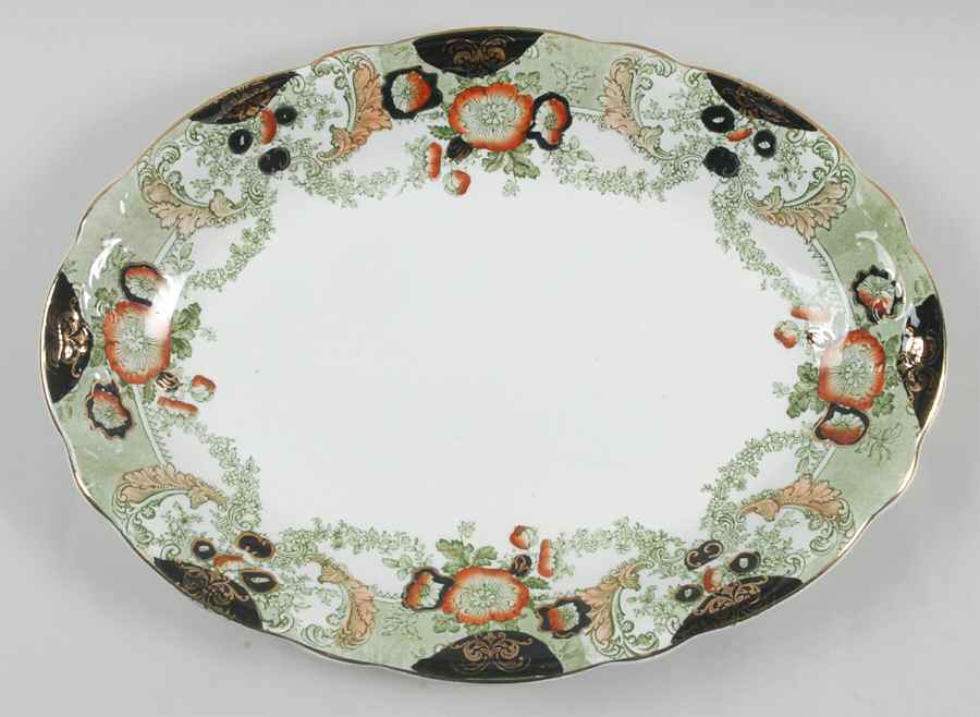 Glenwood Green, Multicolor 16" Oval Serving Platter by Wood & Sons-1