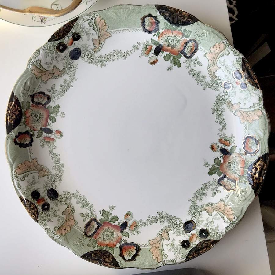 Glenwood Green, Multicolor 12" Chop Plate (Round Platter) by Wood & Sons-1