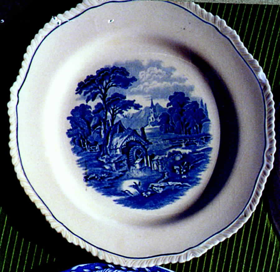 The Grenville Blue (Scalloped) Dinner Plate by Wood & Sons-1