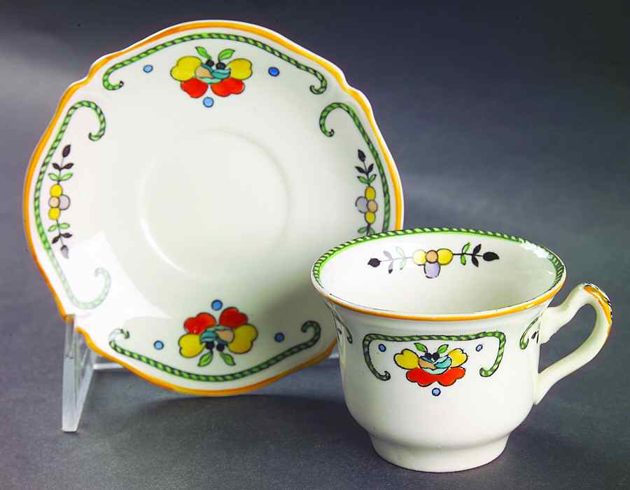 Horton Flat Demitasse Cup & Saucer Set by Wood & Sons-1