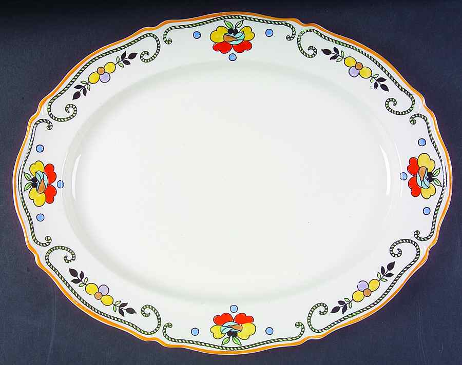 Horton 14" Oval Serving Platter by Wood & Sons-1