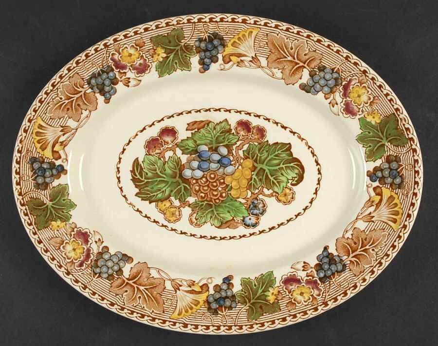 Hyde (Smooth Edge) 12" Oval Serving Platter by Wood & Sons-1