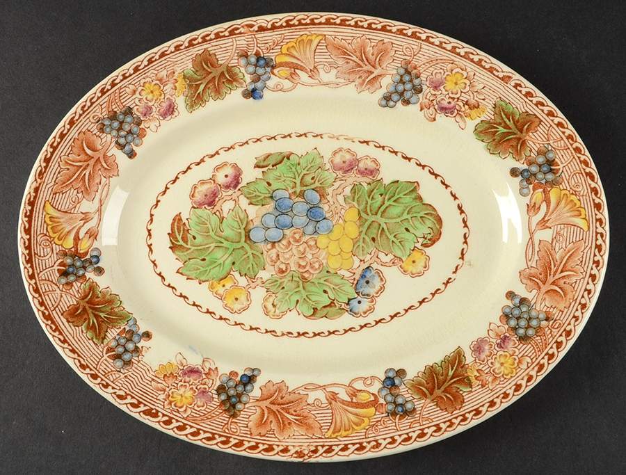Hyde (Smooth Edge) 10" Oval Serving Platter by Wood & Sons-1