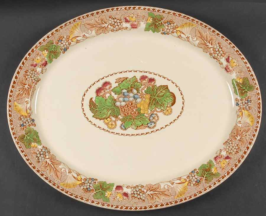 Hyde (Smooth Edge) 21" Oval Serving Platter by Wood & Sons-1