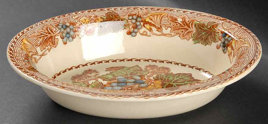 Hyde (Smooth Edge) 8" Oval Vegetable Bowl by Wood & Sons-1