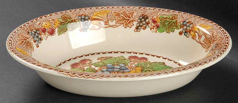Hyde (Smooth Edge) 9" Oval Vegetable Bowl by Wood & Sons-1