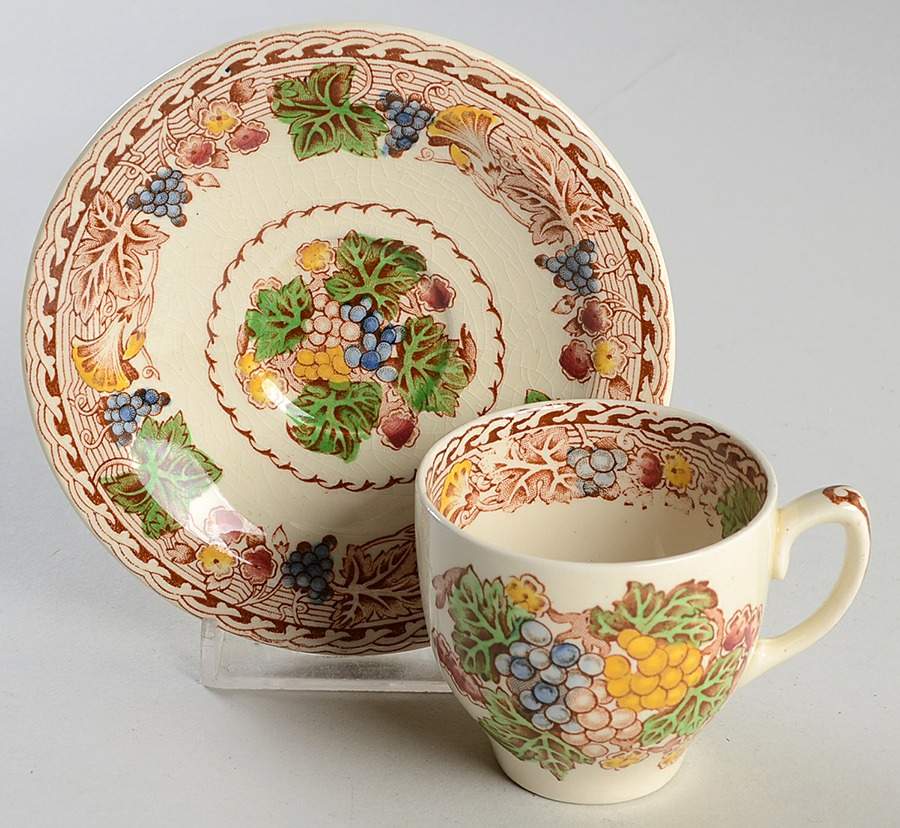 Hyde (Smooth Edge) Flat Demitasse Cup & Saucer Set by Wood & Sons-1
