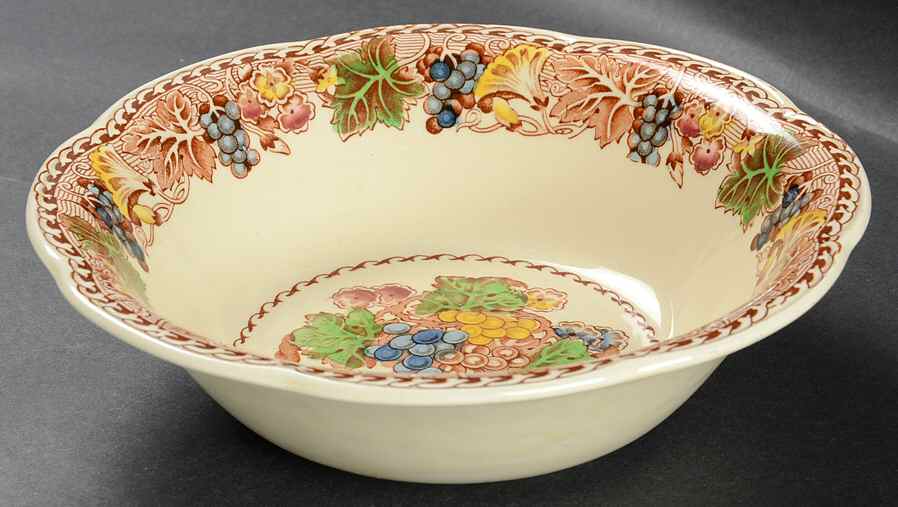 Hyde (Scalloped Edge) 8" Round Vegetable Bowl by Wood & Sons-1