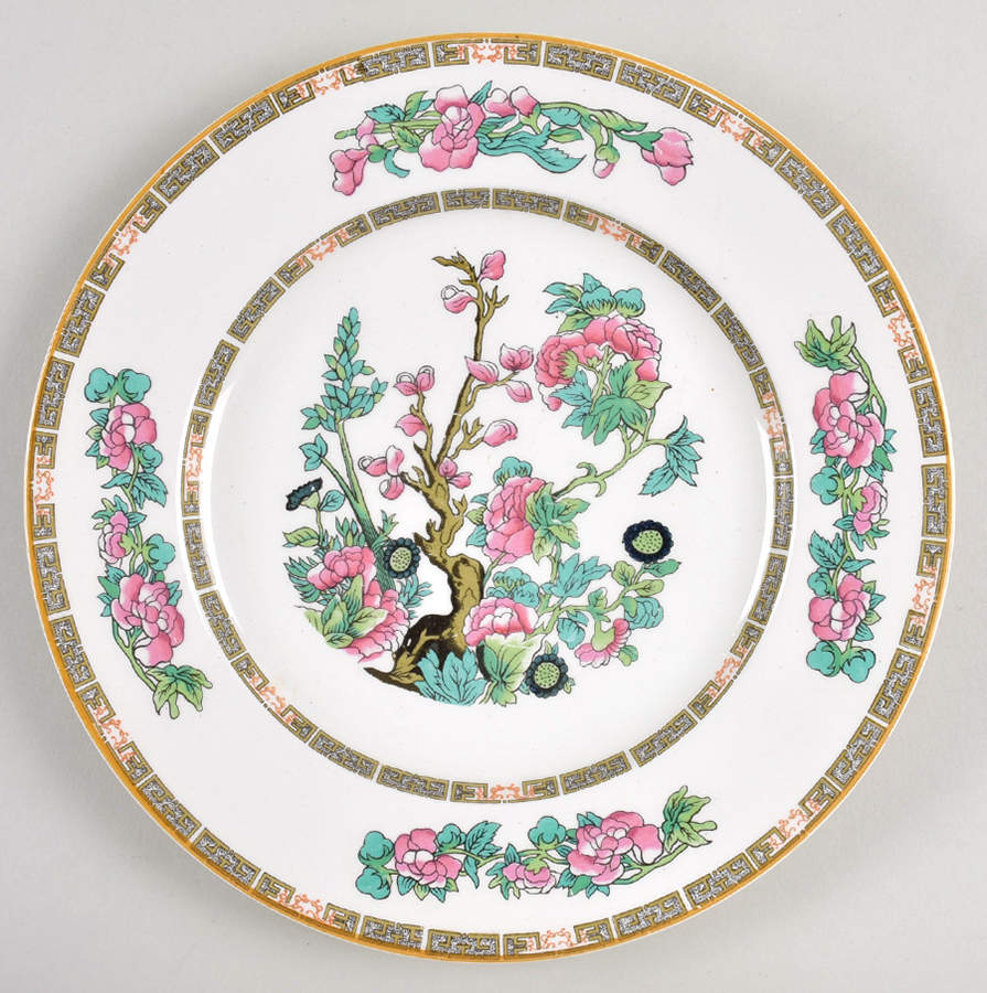 Indian Tree (Yellow Trim) Dinner Plate by Wood & Sons-1