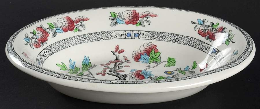 Indian Tree (No Trim) 10" Oval Vegetable Bowl by Wood & Sons-1