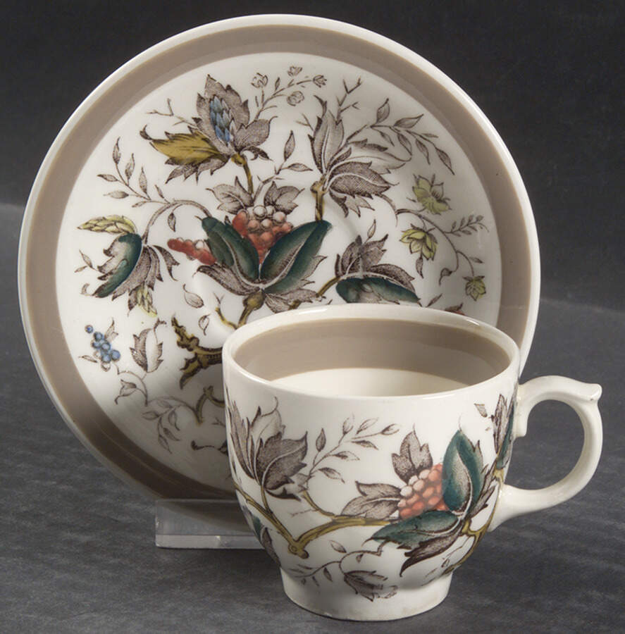 Jamestown (Rim) Flat Demitasse Cup & Saucer Set by Wood & Sons-1