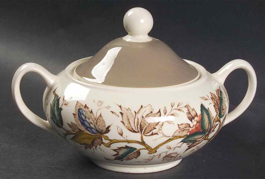 Jamestown (Rim) Sugar Bowl & Lid by Wood & Sons-1