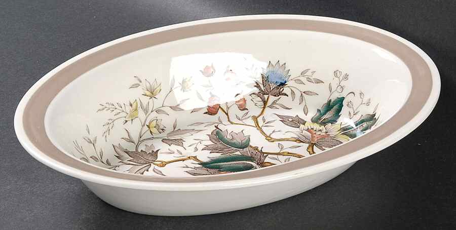 Jamestown (Rim) 8" Oval Vegetable Bowl by Wood & Sons-1
