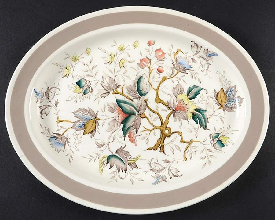 Jamestown (Rim) 11" Oval Serving Platter by Wood & Sons-1