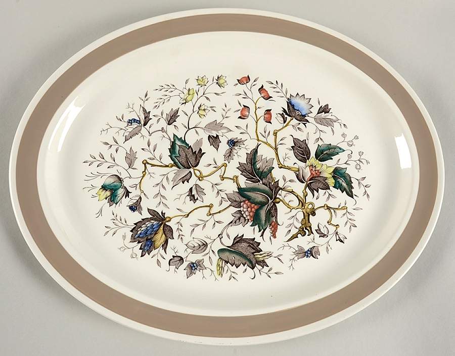 Jamestown (Rim) 16" Oval Serving Platter by Wood & Sons-1